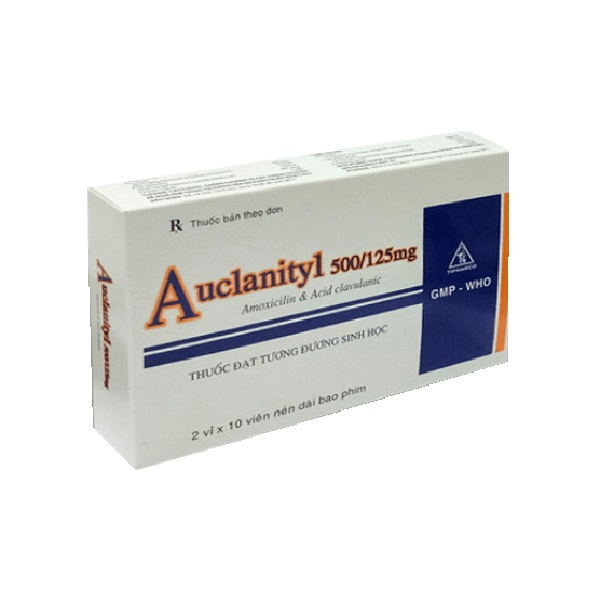 Auclanityl 562,5mg (Amoxicilin + acid clavulanic,500mg + 62,5mg)