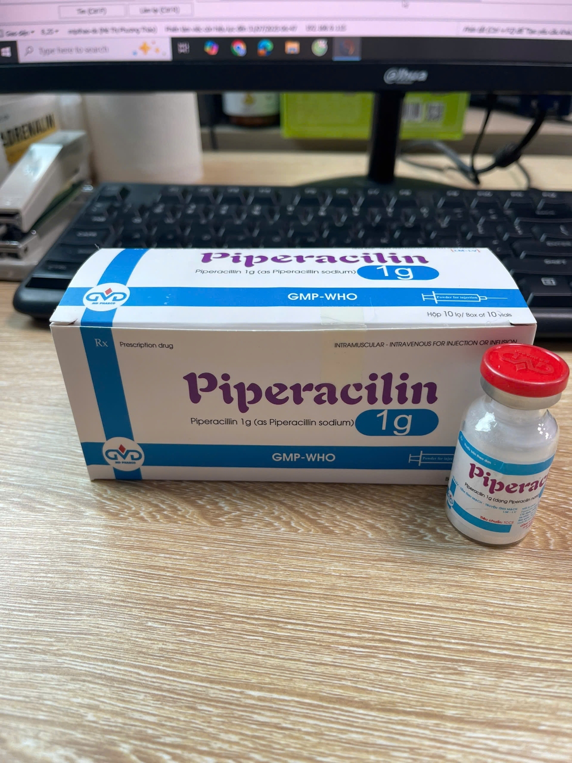Thuốc kháng sinh Piperacillin 1g